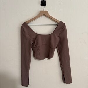 Abercrombie & Fitch Long Sleeve Crop Top